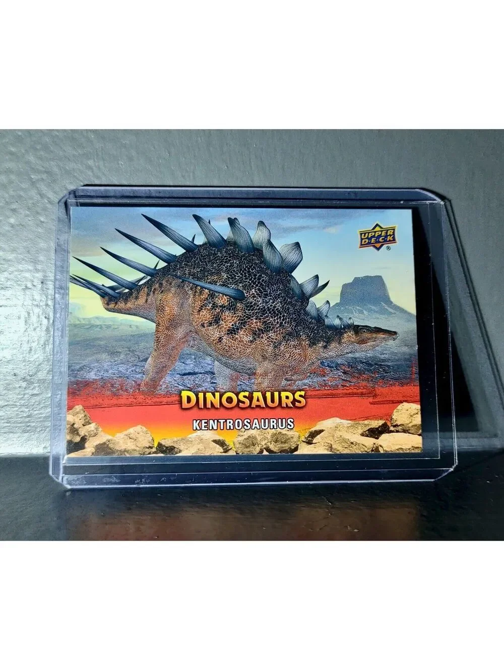2015 Upper Deck Dinosaurs Kentrosaurus Extinction Red Parallel #54 Card
